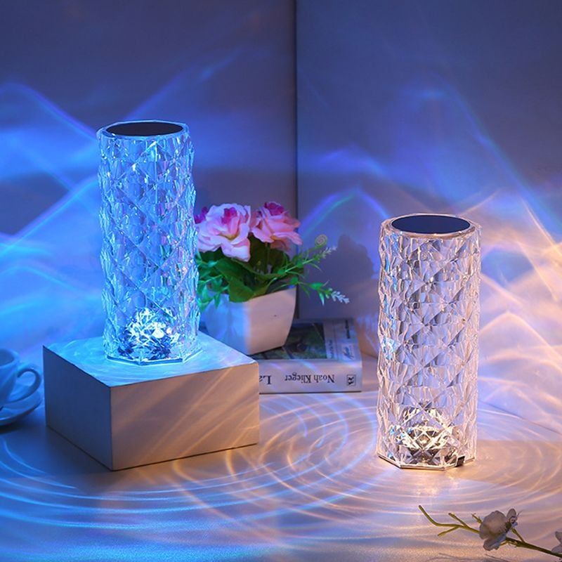 Diamond Crystal Lamp – Touch Control RGB Night Light