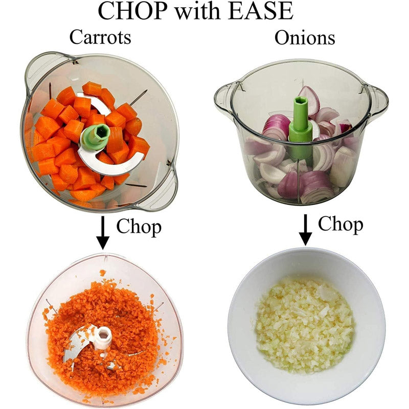 Manual Press Food Chopper – Quick & Effortless Chopping