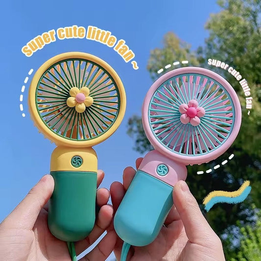 Mini Floral Handheld Fan