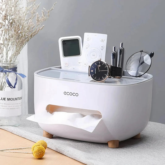 Luxury Tissue Box Organizer – Elegant Multi-Functional Storage Case