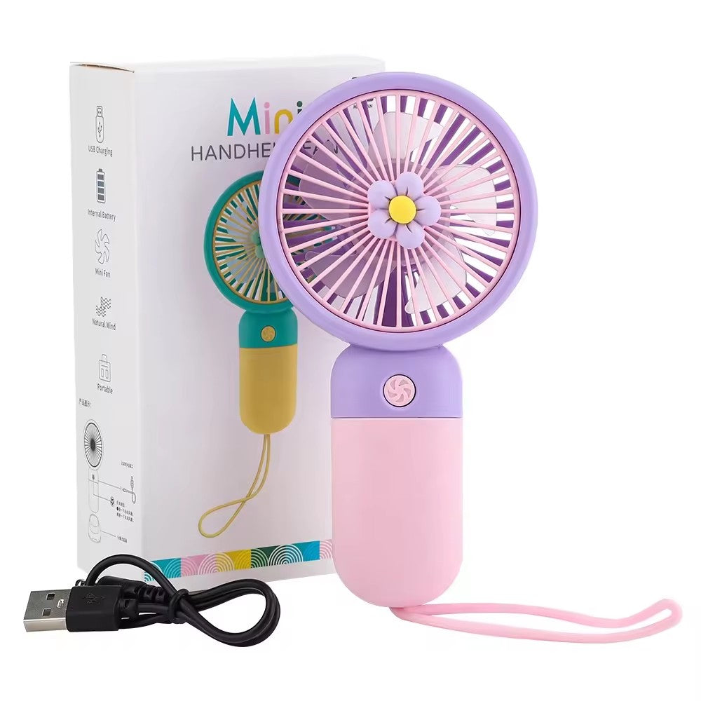 Mini Floral Handheld Fan