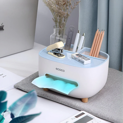 Luxury Tissue Box Organizer – Elegant Multi-Functional Storage Case