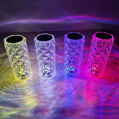 Diamond Crystal Lamp – Touch Control RGB Night Light