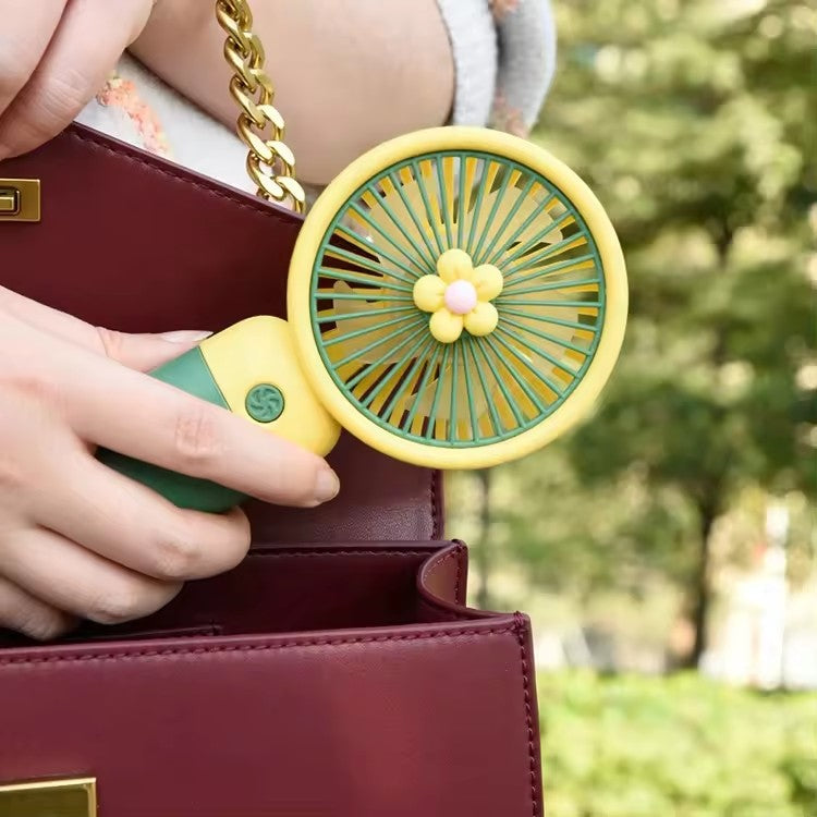 Mini Floral Handheld Fan