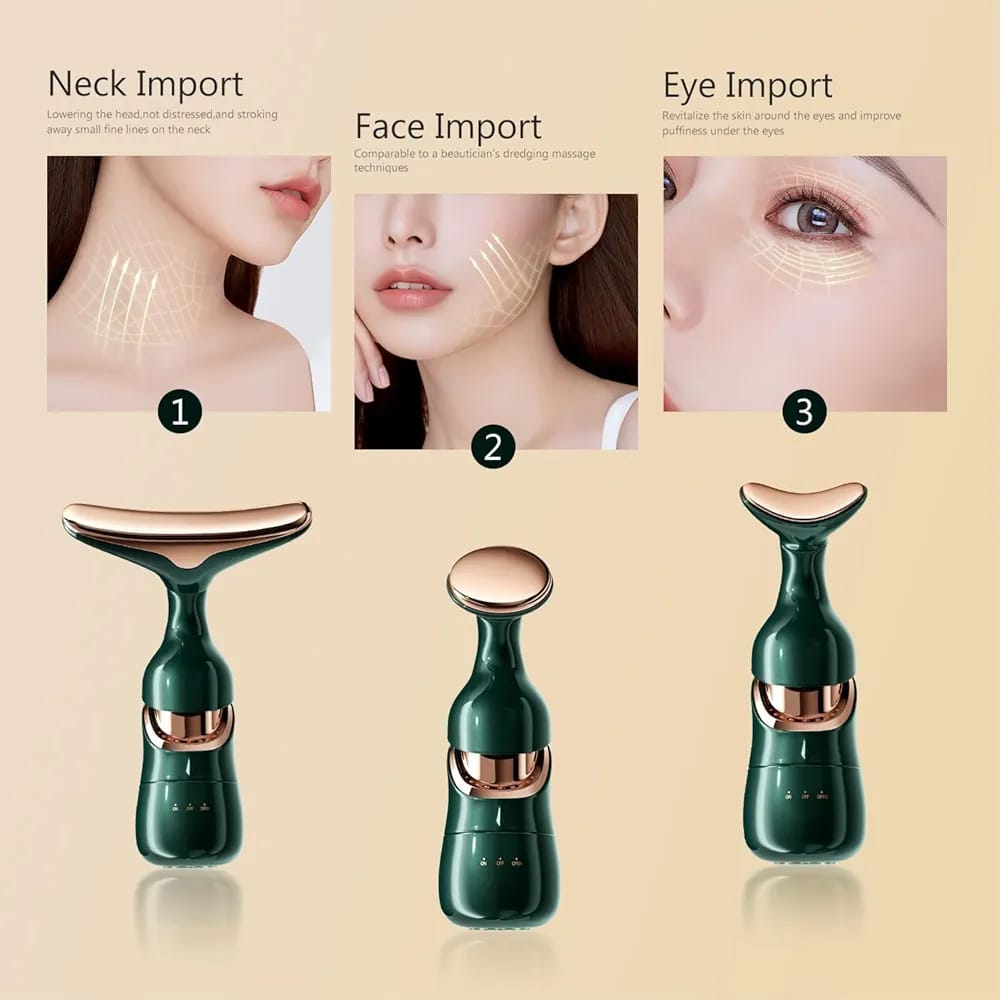 3-in-1 Face Lift Massager Wand – Skin Tightening & Glow Tool
