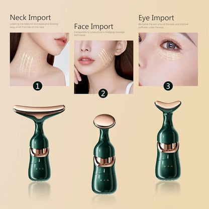3-in-1 Face Lift Massager Wand – Skin Tightening & Glow Tool
