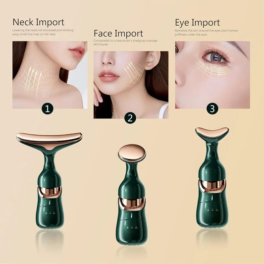 3-in-1 Face Lift Massager Wand – Skin Tightening & Glow Tool