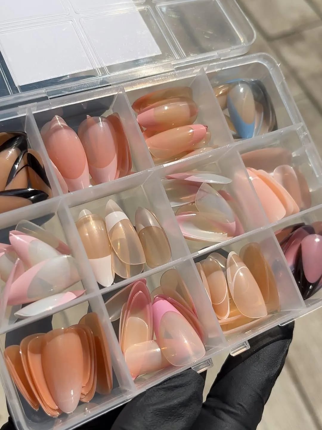 144 Pcs Multicolor False Nails Set – Stylish Press-On Nails for Daily & Party Wear
