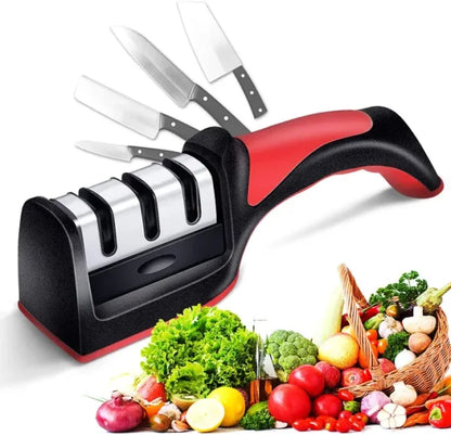 3-in-1 Knife Sharpener – Fast & Easy Blade Sharpening Tool