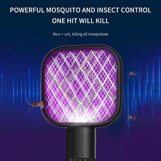 Electric USB Mosquito Killer Racket – 2-in-1 Rechargeable Night Lamp