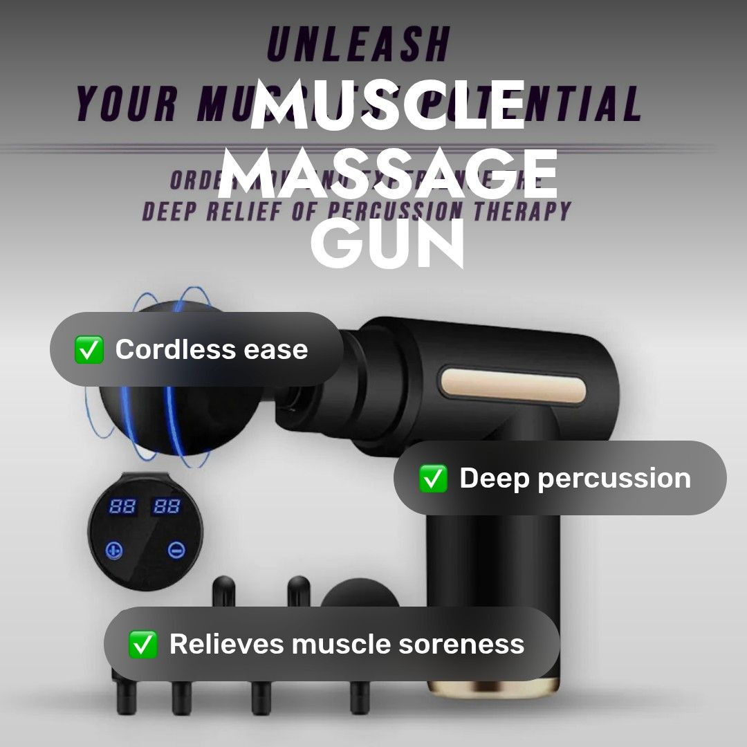 Deep Tissue Massage Gun – Pain Relief & Muscle Recovery Device