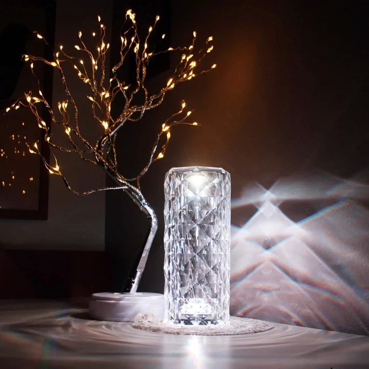 Diamond Crystal Lamp – Touch Control RGB Night Light