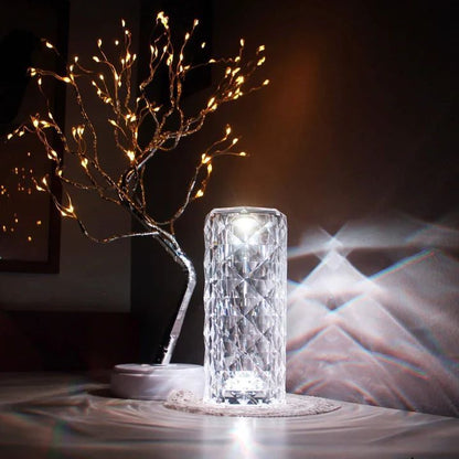 Diamond Crystal Lamp – Touch Control RGB Night Light