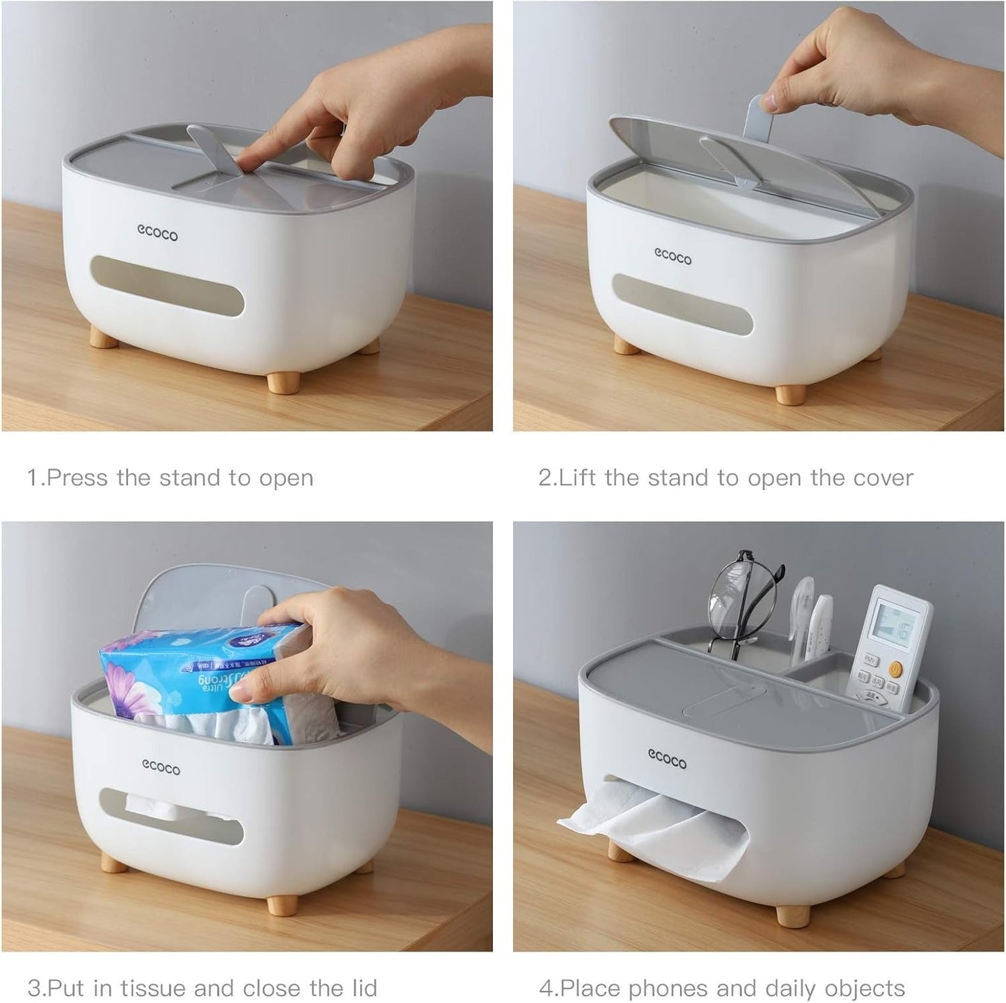 Luxury Tissue Box Organizer – Elegant Multi-Functional Storage Case