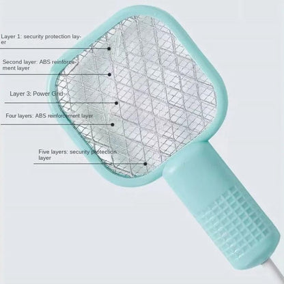 Electric USB Mosquito Killer Racket – 2-in-1 Rechargeable Night Lamp