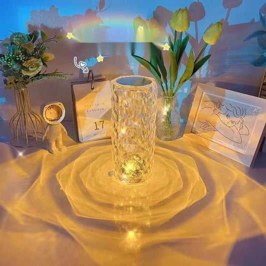 Diamond Crystal Lamp – Touch Control RGB Night Light