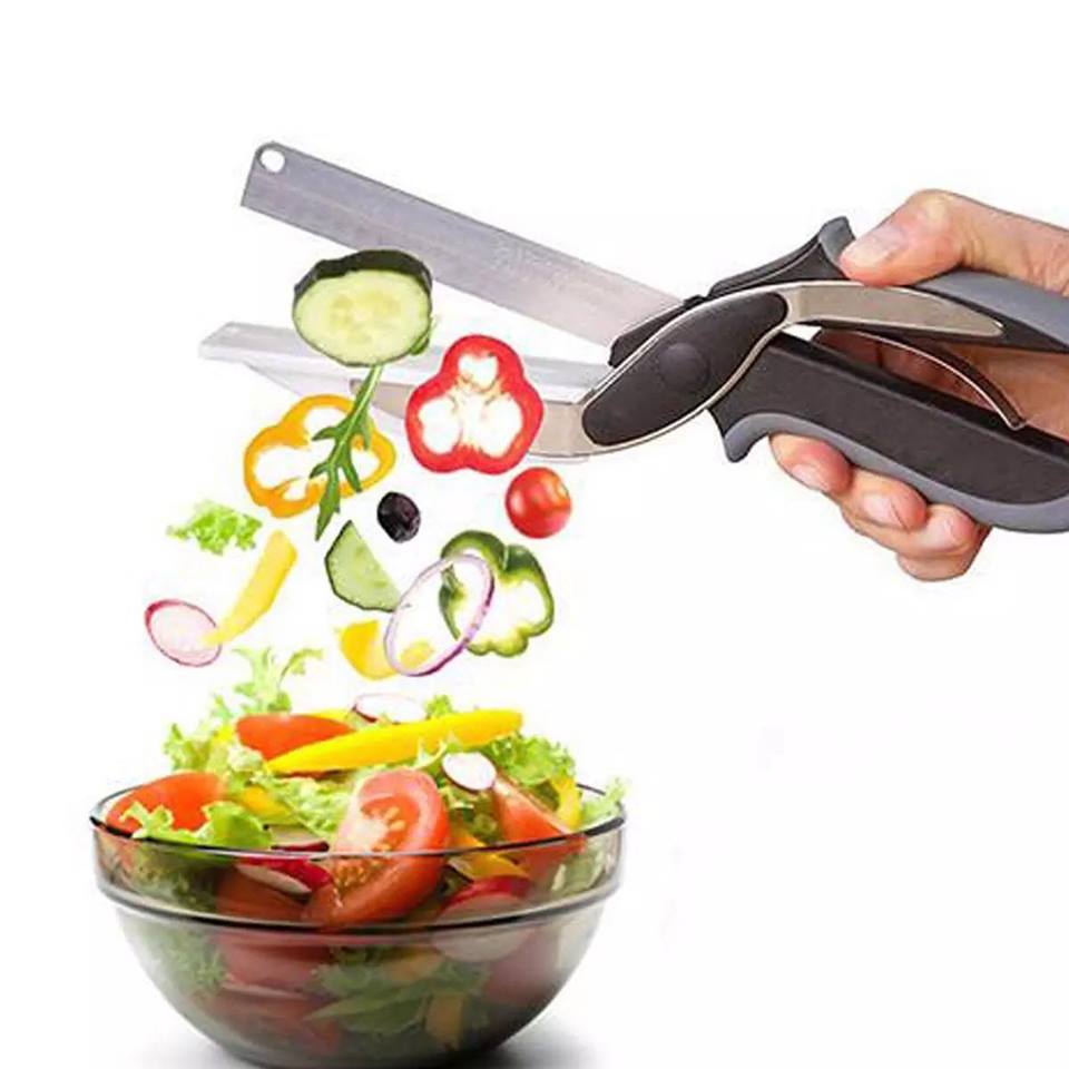 2-in-1 Clever Cutter Scissor – Multi-Purpose Kitchen Cutting Tool